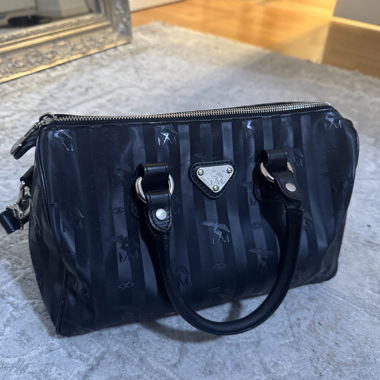 Borsa bowling nera con tracolla