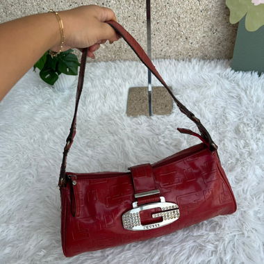 Guess rote Schultertasche, small city bag