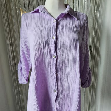 Musselin Bluse in Flieder