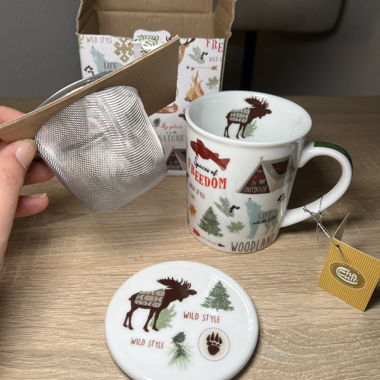 Wild Style Tasse mit Sieb und Deckel