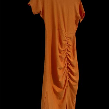 Orange midi dress