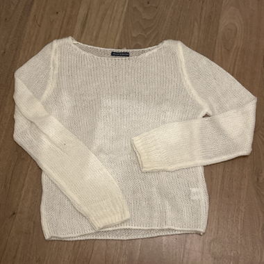 Brandy meville Cremefarbener Strickpullover