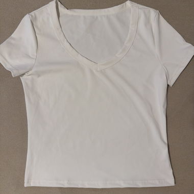 White V-neck T-shirt