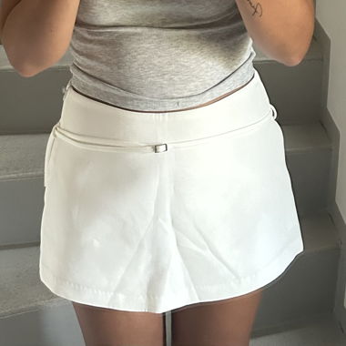 White Women’s Shorts Skirt