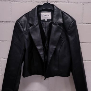 Blazer in pelle nera