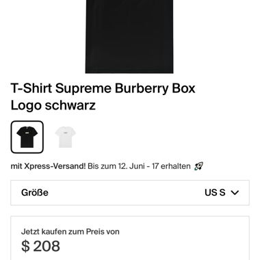 T-Shirt Supreme x Burberry