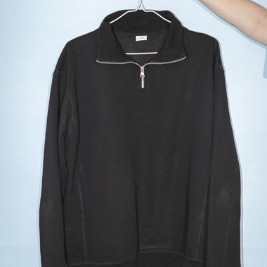 Felpa nera Zara con mezza zip