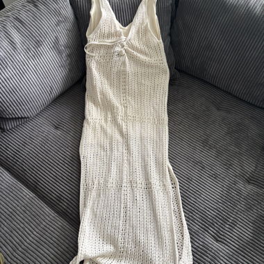 White knit dress by Stradivarius