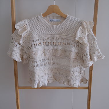 Ruffle Knit Top - Zara