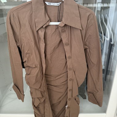 Zara Brown Shirt Dress