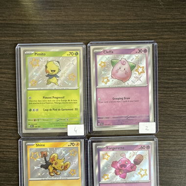 Lot de 4 cartes Pokémon / destinée de paldea 