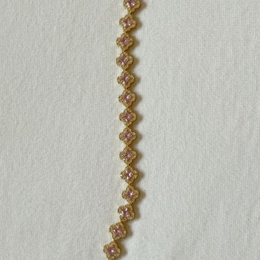 Bracelet en pierre rose