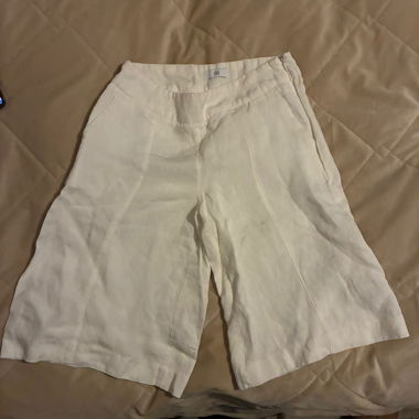 Shorts in lino bianchi