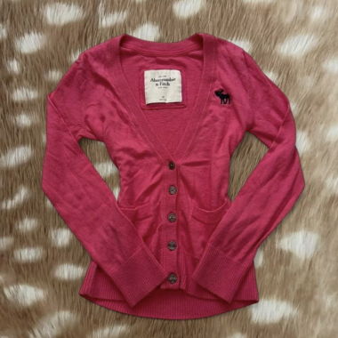 Vintage Abercrombie & Fitch Pink-Cardigan