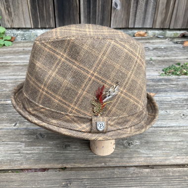 Brixton Trilby Hat with Feather Applique