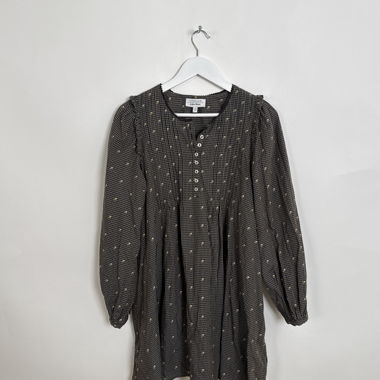 Robe à manches longues motif vichy