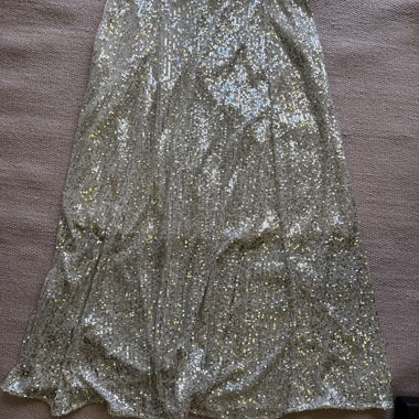 Jupe à paillettes dorée