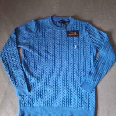 Polo Ralph Lauren maglione blu (treccia a maglia)