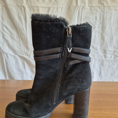 High heeled ankle boots