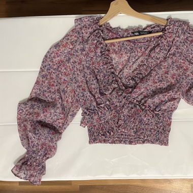 Geblümte Bluse