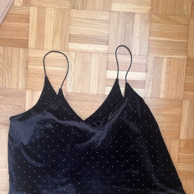 Mango Velvet Top