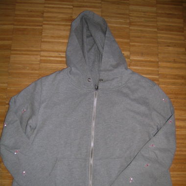 Hoddie-Jacke hellgrau, KATE STORM, M