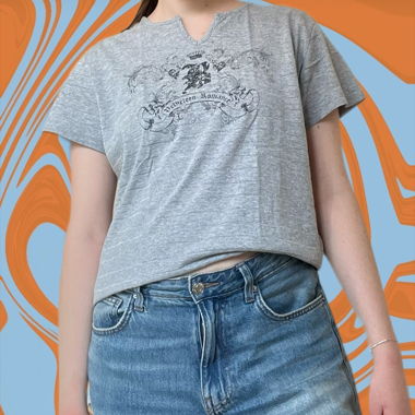T-Shirt - grau mit Aufdruck
