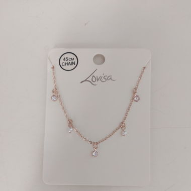 Collana con pendenti perle e zirconi