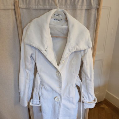 White belted coat