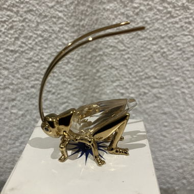 Swarovski vintage grasshopper, gold-plated