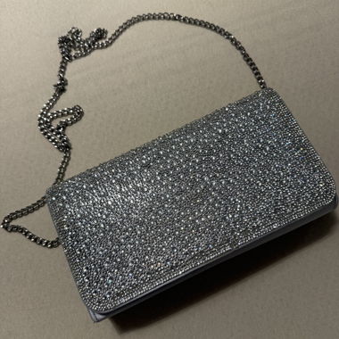 Sac de soirée à strass avec chaîne
