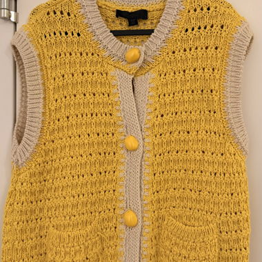 Maglia Zara senza maniche giallo/beige