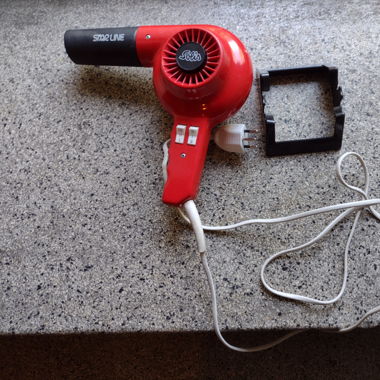 Vintage Red Solis Hairdryer, Swiss Made