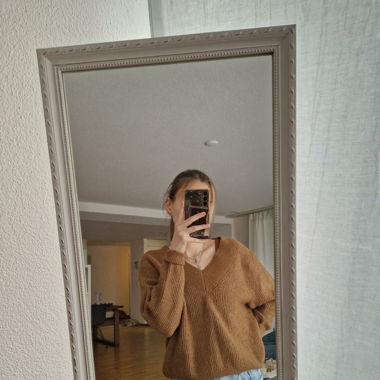 Brauner Strickpullover, Only, S