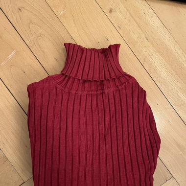 Roter Rollkragen
