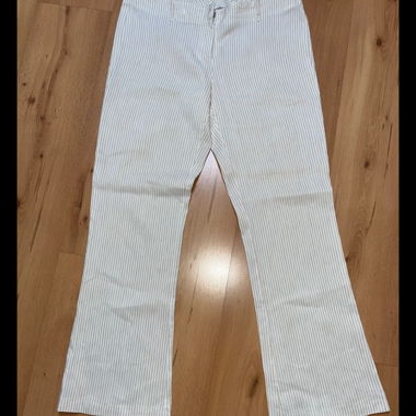 BOSS Striped Fabric Trousers Beige/White M/L(?)