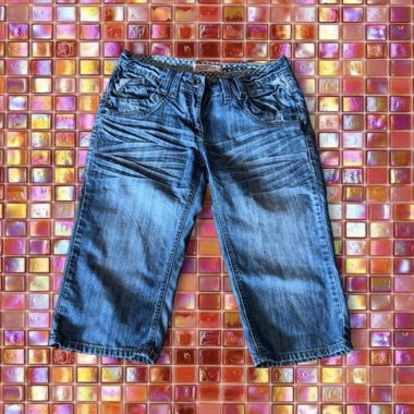 Jean y2k capri bleu délavé