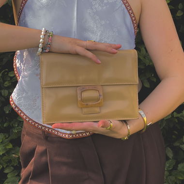 Brown going out bag