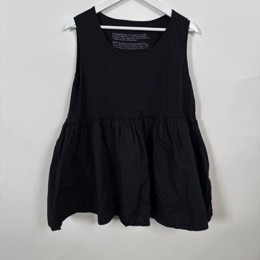 Black sleeveless top