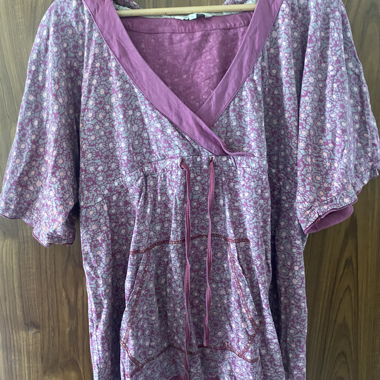 Y2k Floral Hooded Tunic Top