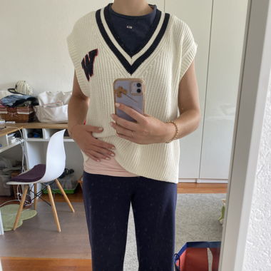 veste sans manche en maille
