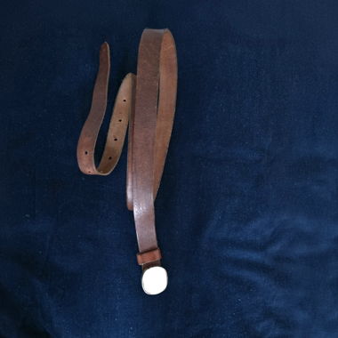 Vintage Belt with Massive Natural Horn Buckle