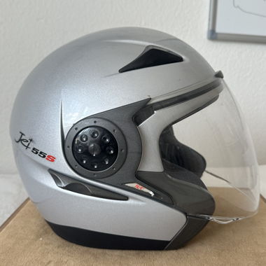 Jet Motorcycle Helmet 55S Grey