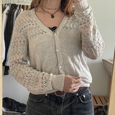 Pattern Knit Cardigan