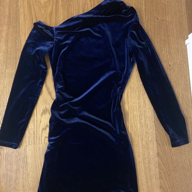Abito mini in velluto blu