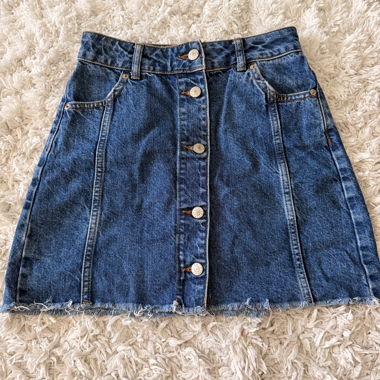 Jeans-Knopfleiste-Rock