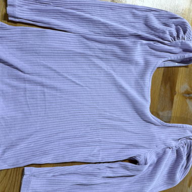 Lilac Ribbed Long-Sleeve Top