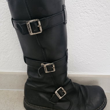 Stivali neri in pelle - Kickers