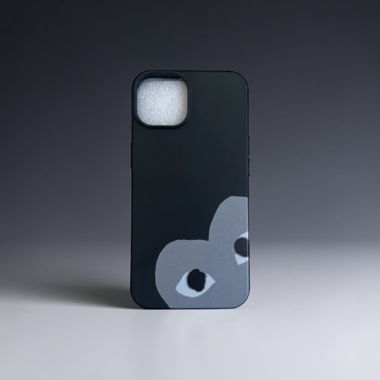 Schwarze Hartschale mit Augenmuster für iPhone 14
