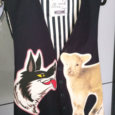 Gilet Moschino Cheap & Chic mit Wolf- und Lamm-Stickerei